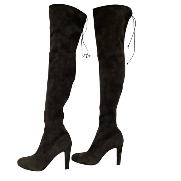 Stuart Weitzman Highland Stretch Suede Over The Knee Londra Boot Gray 8.5M - Picture 7 of 16